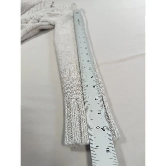 Cherokee Girls Cable Knit Crop Sweater Oatmeal Heather Size M 7/8 Cozy - Picture 6 of 9